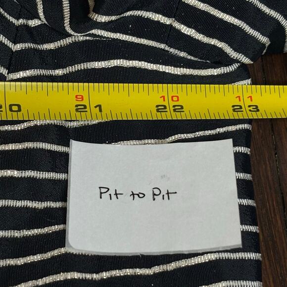 Akris Punto Metallic Striped Short Sleeve Jacket Size 12 - Picture 7 of 7